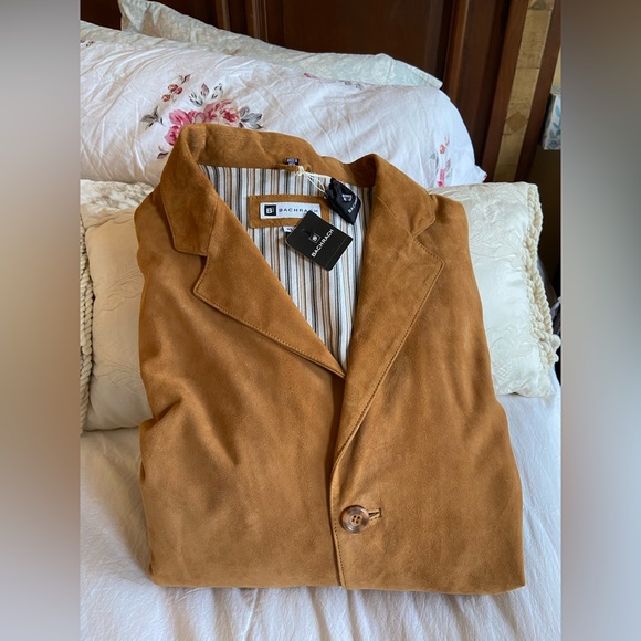 Bacharach Tan Suede Men’s Blazer - Sport Coat - Size XL NWT - Picture 12 of 15